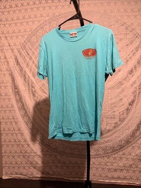 Ron Jon Turquoise Tee with Orange Surf Logo